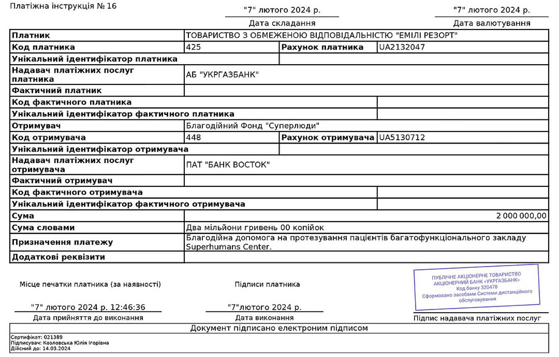 Григорий Козловский и Emily Resort помогли в реабилитации воинов ВСУ – 2 млн грн передано на протезирование военных